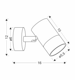 TOBI LAMPA KINKIET CZARNY 1X15W GU10 KLOSZ CZARNY+ZŁOTY 91-27412