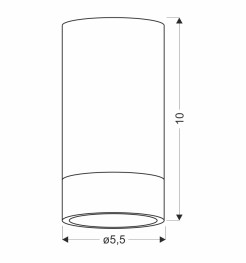 CONTI LAMPA SUFITOWA TUBA 1X15W GU10 5,5/10 CZARNY+DREWNIANY 2228341