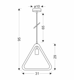 Triun lampa wisząca czarny+beżowy 1x40W E27 31-28716