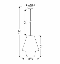 Africa lampa wisząca 40 czarny 1x40W E27 abażur beżowy+biały 31-26880