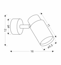 Claro lampa kinkiet biały 1x15W GU10 klosz biały+drewniany 91-27702