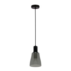 Udin middle lampa wisząca czarny 1x15W GU10 klosz szary 31-26934