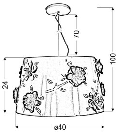 ROSA LAMPA WISZĄCA 1X60W E27 BIAŁA 31-27149