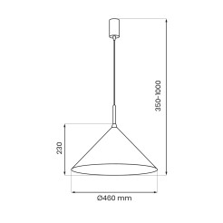 Lampa wisząca CAPITAL BLACK Ø46cm 1xGX53 MLP0952