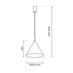 Lampa wisząca CAPITAL GOLD Ø32cm 1xGX53 MLP0957