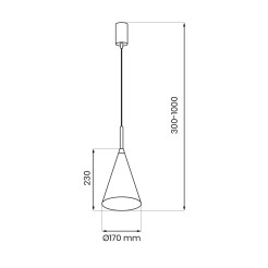 Lampa wisząca CAPITAL GOLD Ø17cm 1xGX53 MLP0963