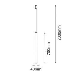 Lampa wisząca Akadi 1 - Mosiądz polerowany-czarna (700 mm) 8883 Antigo