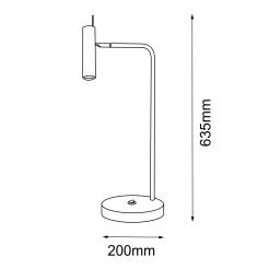 Lampa stołowa Amos - Mosiądz polerowany-czarna (635 mm) 8909 Antigo