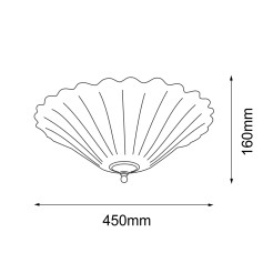 Plafon Bacelo 45 - Mosiądz polerowany-srebrny (160 mm) 8159 Antigo