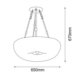 Lampa wisząca Button 65 - Mosiądz polerowany-złoty (650 mm) 8174 Antigo