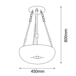 Lampa wisząca Button 45 - Mosiądz polerowany-złoty (450 mm) 8176 Antigo