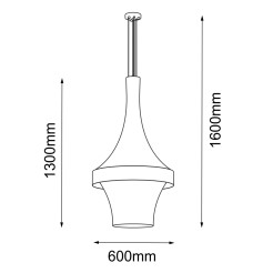 Lampa wisząca Dota A - Czarna (600 mm) 3000K 5033 Antigo