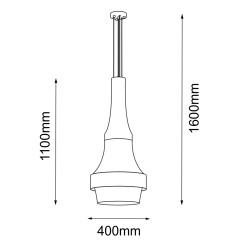 Lampa wisząca Dota I - Czarna (400 mm) 3000K 5036 Antigo