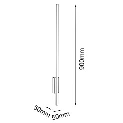 Kinkiet Ebora 1 - Mosiądz mat-czarny (900 mm) 3000K 8241 Antigo