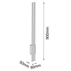 Kinkiet Ebora 2 - Mosiądz mat-czarny (900 mm) 3000K 8243 Antigo