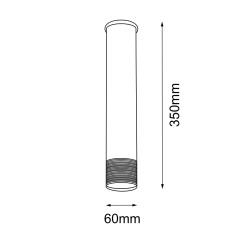 Plafon Eido - Czarny-patyna mat (350 mm) 8250 Antigo