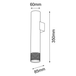 Kinkiet Eido 1 - Czarny-patyna mat (350 mm) 8268 Antigo