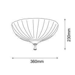 Plafon Granada - Patyna połysk (360 mm) 8331 Antigo