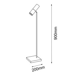 Lampa stołowa Kavos - Mosiądz polerowany-czarna (900 mm) 8376 Antigo