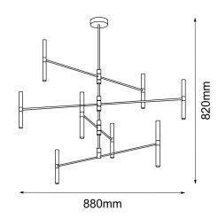 Lampa wisząca Livi 16 - Mosiądz polerowany (880 mm) 8392 Antigo