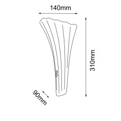 Kinkiet Petalo - Patyna mat-złoty (310 mm) 8795 Antigo