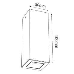 Plafon A - Glare 1 - Czarny (100 mm) 4000K 1030 Antigo