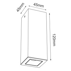 Plafon A - Glare 1 - Biały (120 mm) 4000K 1032 Antigo