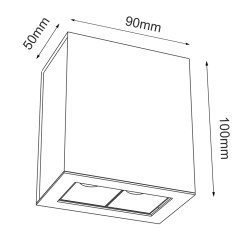 Plafon A - Glare 2 - Czarny (100 mm) 3000K 1033 Antigo