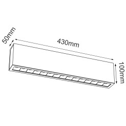 Plafon A - Glare 15 - Czarny (100 mm) 3000K 1045 Antigo