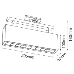 Spot A - Glare Track 10 - Czarny - Szynoprzewód 1F 230V 3000K 6326 Antigo