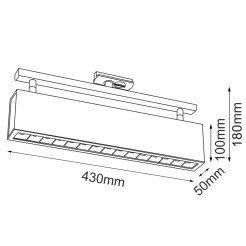 Spot A - Glare track 15 - Czarny - Szynoprzewód 1F 230V 3000K 6330 Antigo