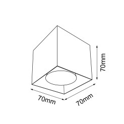 Plafon Cage out mini 0-1 - Czarny (70 mm) 1074 Antigo