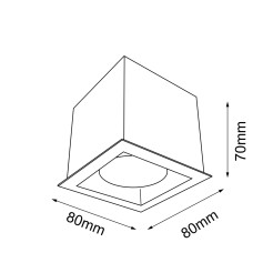 Plafon Cage out mini 1-1 - Czarny (70 mm) 1078 Antigo