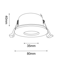 Lampa wpuszczana Chito - Czarna IP54 3026 Antigo