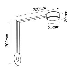 Kątownik ściana-sufit do systemu modułowego Drop Line - Czarny 1049 Antigo