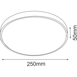 Plafon Ika 25 - Biały-czarny IP54 3000K 1060 Antigo