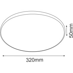 Plafon Ika 32 - Biały-czarny IP54 3000K 1062 Antigo