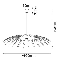 Lampa wisząca Spino P - Czarna 5012 Antigo