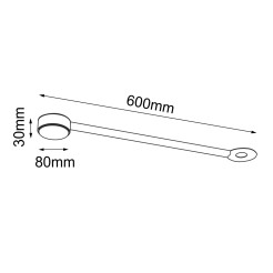 Lampa modułowa Drop Line 1 - Czarna (600 mm) 1014 Antigo