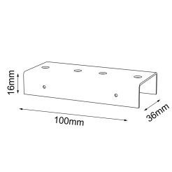 Łącznik prosty do systemów modułowych Line move - Czarny (100 mm) 1017 Antigo