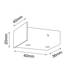 Zakończenie do systemów modułowych Line move - Białe 1022 Antigo