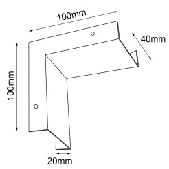 Narożnik ściana-sufit do systemów modułowych Line move - Biały 1069 Antigo