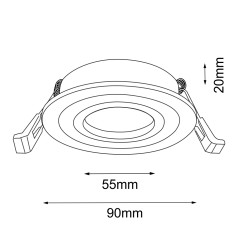 Lampa wpuszczana Tochi in - Czarna 3024 Antigo