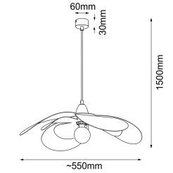 Lampa wisząca Zino P - Czarna 5011 Antigo