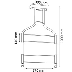 Lampa wisząca alha S 2 - Czarna (570 mm) 3000K 9057 Antigo