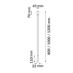 Plafon alha N - Czarny (800 mm) 9210 Antigo