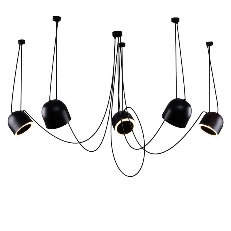 Lampa wisząca DOBO 5 - Czarna 9038 Antigo