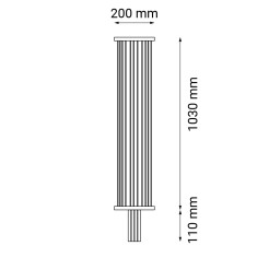 Plafon IHI - Czarny (1140 mm) 9006 Antigo