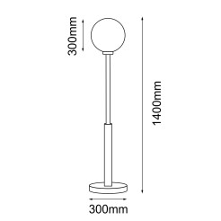 Lampa podłogowa iO - Czarna (1400 mm) 9416 Antigo