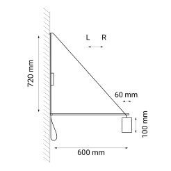 Kinkiet kabe - Czarny (720 mm) 9016 Antigo